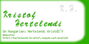 kristof hertelendi business card